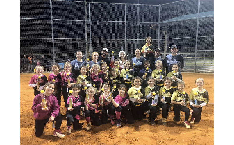 Fall 2024 End of Season 8U 1st Place Pink & 2nd Place Yellow